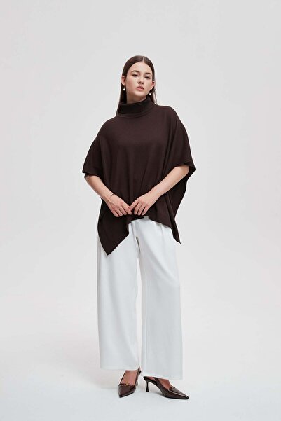 menta بنطال طويل واسع الساقين بلون موحد