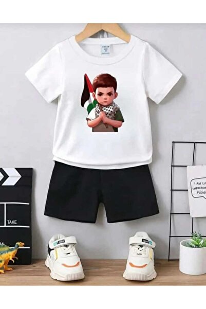 Nice Clothes Children's Tracksuit Set Hooded Unisex Palestine Flag Children's...