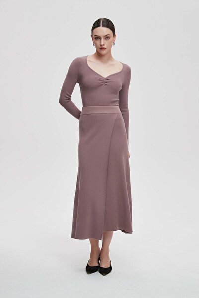 Nichii Solid Midi Wrap Skirt