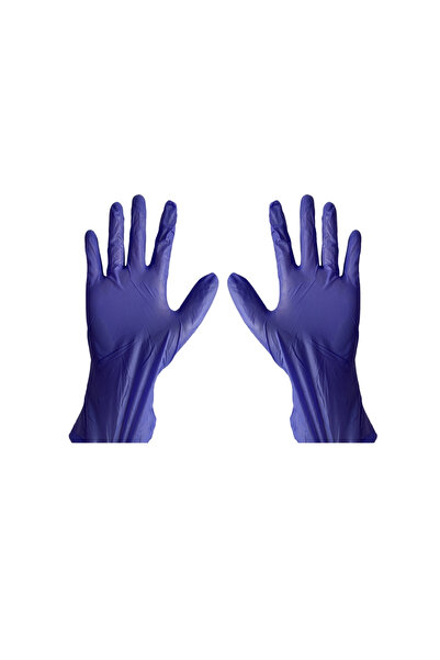 layfhex Pudrasız Mavi Nitril Hibrit Eldiven Gıda Sıhhi Eldiveni Lateks İçerme...