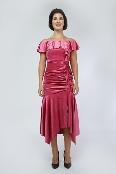 Nichii Navy Blue Patterned Midi Dress