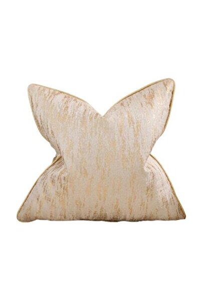 OneLash Set de 2 fețe de pernă decorative din brocart auriu