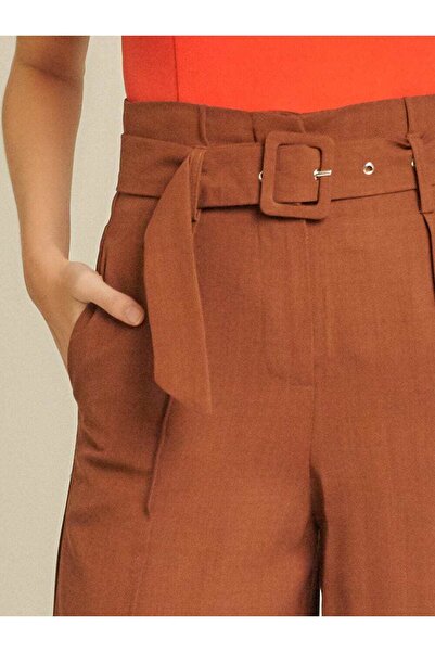 Nichii High-Waisted Wide Leg Plain Trousers
