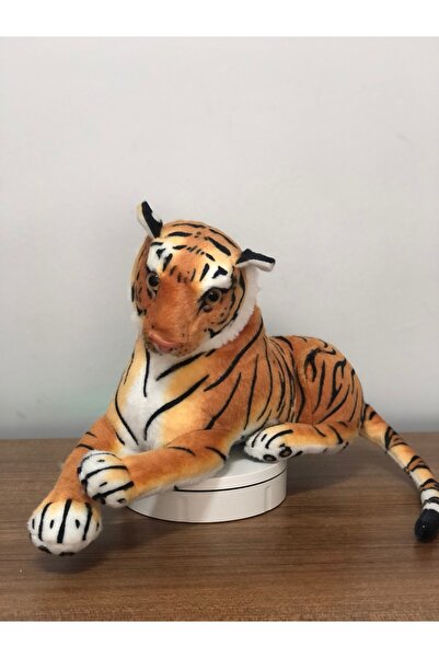 TOPROCKSTORE Kaplan Peluş Oyuncak Cam Gözlü Gerçekçi Hediyelik Uyku Arkadaşı ...