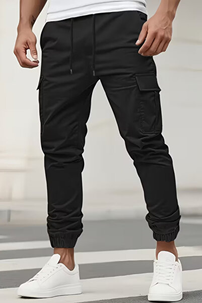 VIKUNYA Men's Linen Side Pocket Cotton Quality Cargo Pants New Season