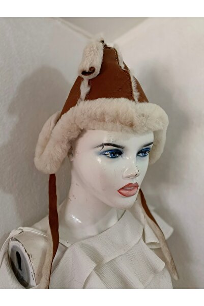 hoaryage Special Production 5-6 Year Old Children's Pilot Hat, Genuine Lambsk...