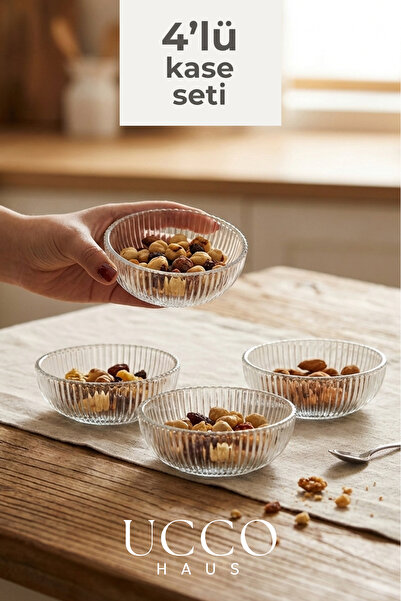 UCCO 4 Pcs 10cm Paris Bowl Set Breakfast Snack Bowl Dessert - Presentation Gl...