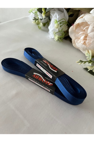 partici dükkanı شريط جروجين - شريط فيونكة باللون الأزرق الداكن - عرض 1 سم وطو...