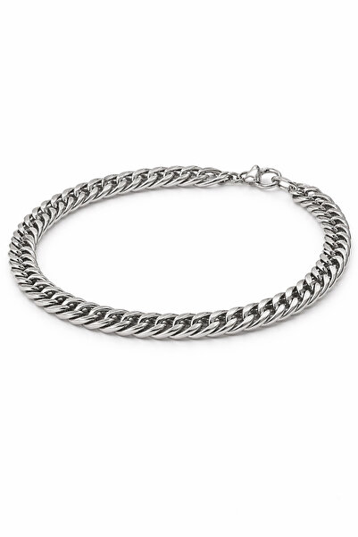 Sortie Aksesuar Stainless steel silver color thick twisted figure chain bracelet