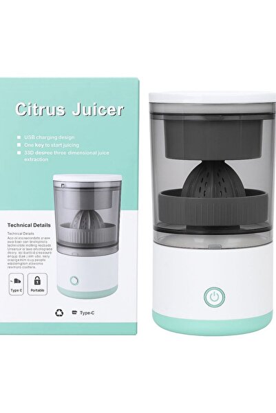 OEM Storcator Electric De Citrice , Portabil, Cu Alimentare USB, Turcoaz, Usor De Folosit, 45W