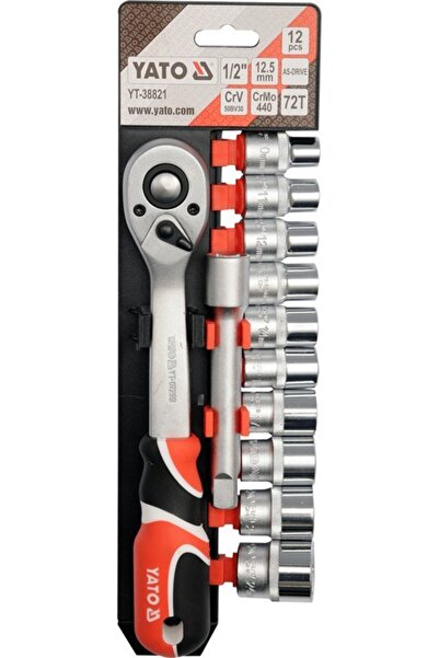 Other Set of sockets with accessories 1/2""", 12 pieces / YT-38821 / YATO