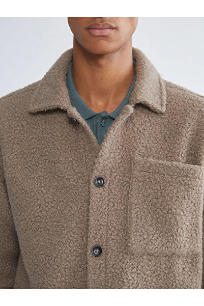 LC Waikiki Regular Fit Long Sleeve Plush Men's Shirt Jacket