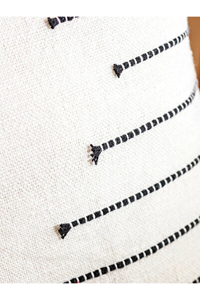 LC Waikiki Husă de pernă cu broderie cu dungi 45x45 cm