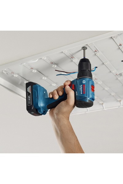 Bosch GSB 185 Li Darbeli Şarjlı Vidalama Kömürsüz Tek Akülü Matkap 18 Volt 2.0Ah 126 Parça Uç Seti Hediye