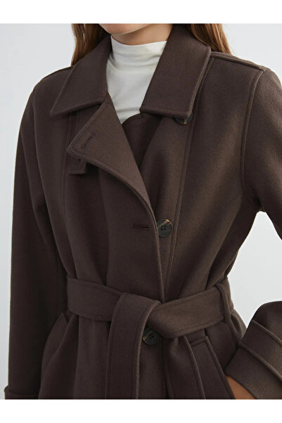 LC Waikiki Women's Cashmere Coat with Belt