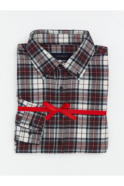 LC Waikiki Cămașă pentru bărbați în carouri cu mânecă lungă, cu formă obișnuită