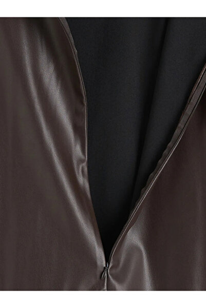 LC Waikiki Rochie pentru fetiță aspect de piele cu detaliu de fundă