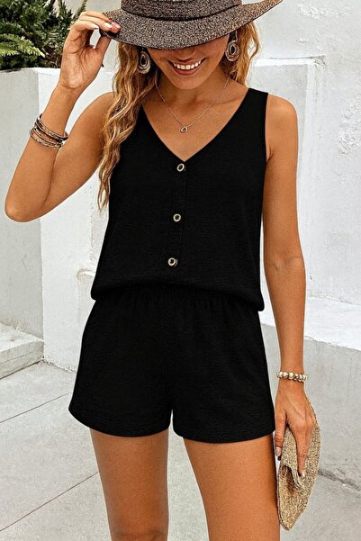 FRESCO SCARFS Women's Strappy Sleeveless V-Neck Front Buttoned Wrap Blouse an...