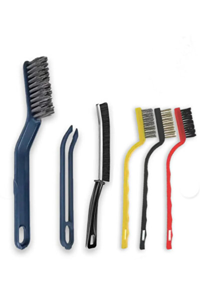 çt çeçem ticaret 6 Piece Bottom Corner Cleaning Brush Set - Grout Brush, Drai...