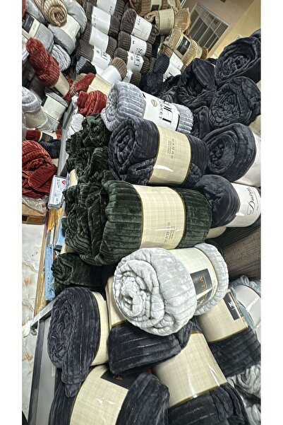 AURELIA HOME Soft haki yeşil çift kişilik battaniye