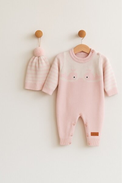 HANNA Salopetă tricotată Uluda cu caciulita - Balenute