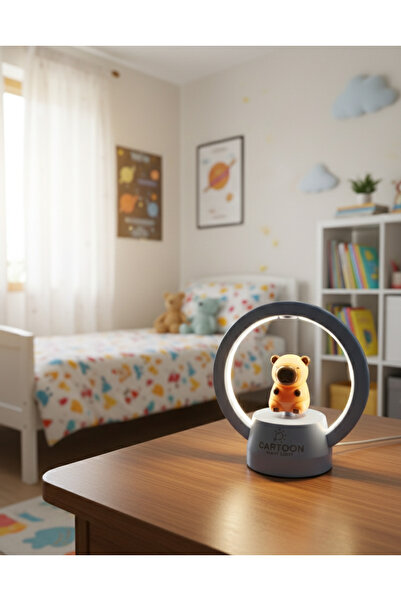 Home Ayı Figürlü Dekoratif Masa Ve Gece Lambası Kablosuz-Şarj Edilebilir