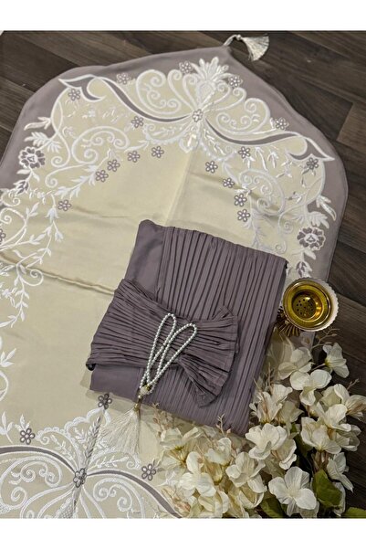 Gerenic سجادة صلاة ناعمة بتصميم فاخر، مع شرشف صلاة ومسبحة،