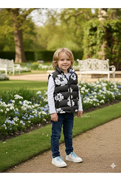 BEGONYA BEBECE KIDS Sleeveless Coat/Vest for Girls-Boys 2/14 Years Printed