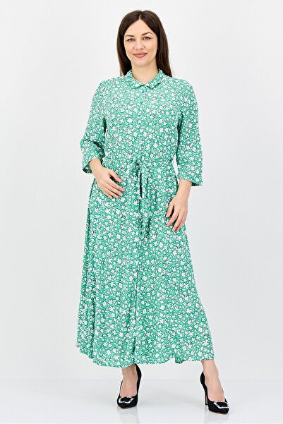 Tchibo Women Floral Print Shirt Dress, Multicolor