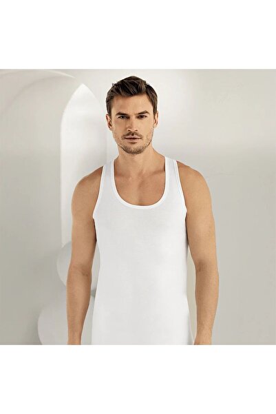 Şahinler Male, White, Wide Straps, Athlete, Stretch Fabric 6-Pack Athlete