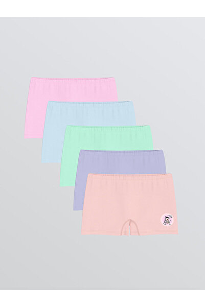 LC Waikiki Yeni Sezon Baskılı Kız Çocuk Boxer 5'li