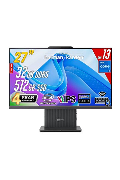 LENOVO IdeaCentre 27IRH9 Intel Core i7-13620H 32GB 512GB 27 FHD FreeDos Siyah...
