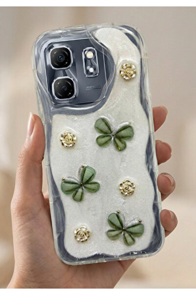 Rivor غطاء حماية لكاميرا هاتف Infinix Hot 50i و Infinix Smart 9 مع نقش الفراش...