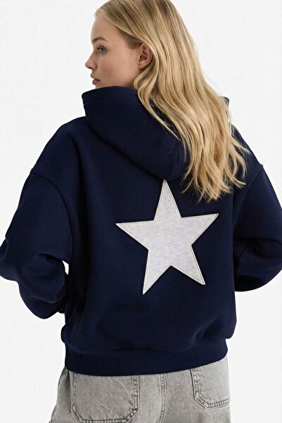 DeFacto Oversized Wide Fit Hooded Thick Fabric Sweatshirt G7628Ax25Cw