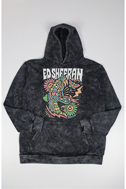 Fuddy Moda Unisex Ed Sheeran Štampano Sa kapuljačom isprana majica, Oversize ...
