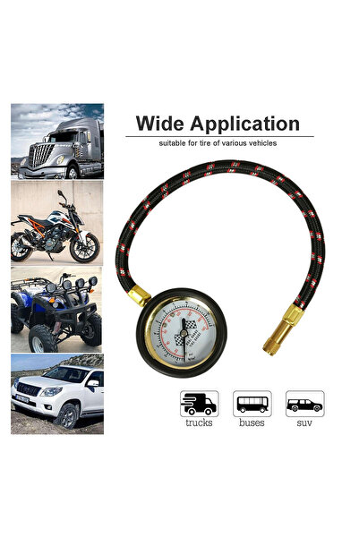Generic مقياس ضغط إطارات الاحترافي - عالي الدقة للسيارات، الشاحنات، والدراجات...