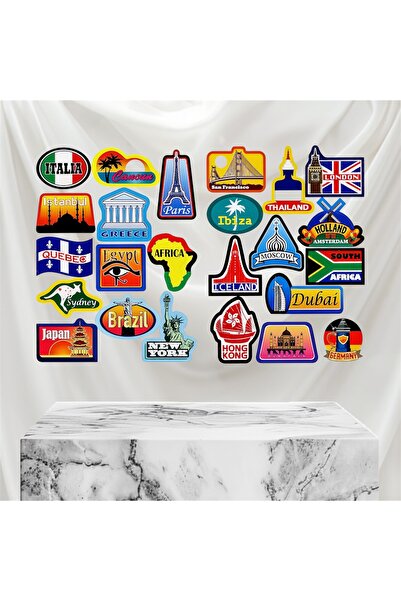 Limitless Design World Countries & Cities Themed Sticker Set – Travel World S...