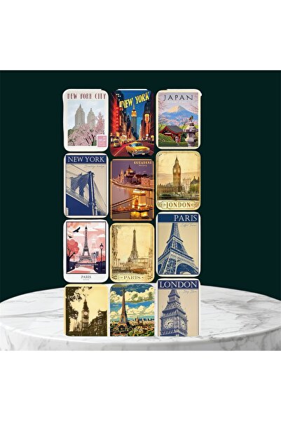 Limitless Design مجموعة ملصقات بموضوع الدول والمدن العالمية - ملصقات عالم السفر