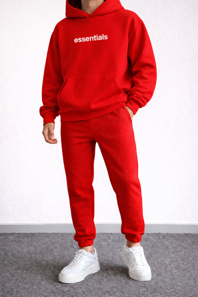 Revasser طقم سويت شيرت للجنسين من Essentials Special مطبوع Alt Upper Cotton J...