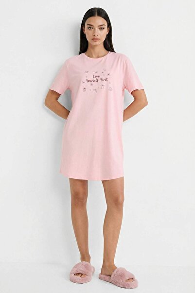 DeFacto Regular Fit Crew Neck Short Sleeve Dress G1682Ax26Sp