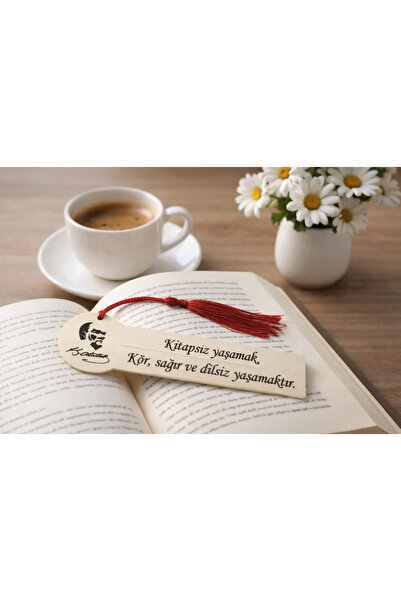 yucisaatleri Bookends Our Ataturk Model Is Made of Wood, Colored, 3 Pieces.No98