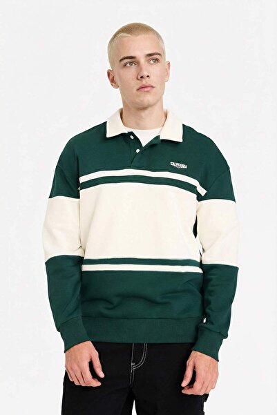 DeFacto Boxy Fit Polo Yaka Sweatshirt F8657AX26SP