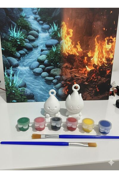 METAKEY3D Efsane İkili Şimdi Senin Masanda! 🔥💧 Ateş ve Su Boyama Seti Sevgi...