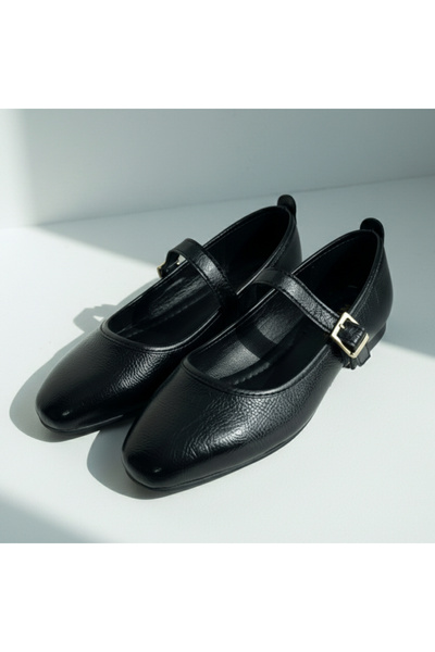 TopukTrend Kadın Babet Damarlı Deri Babet – Rahat Kaymaz Taban, Günlük ve Ofi...