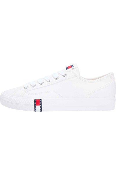 Tommy Hilfiger Pantofi sport alb1 pentru femei, cu logo-ul mărcii, potriviți ...