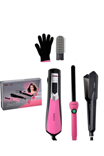 mrway Marwa Pink 3-in-1 Set (Dryer + Ceramic + Iron)
