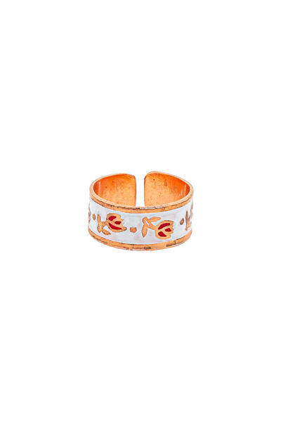 ARANA Hand-painted copper ring – Tulip model