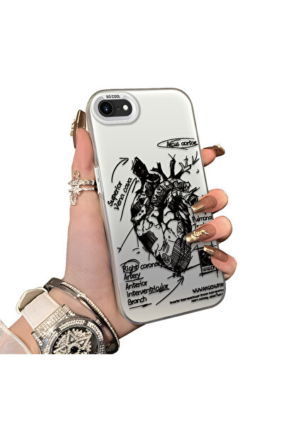 ucuc Creative Patterned for iPhone 7/8/Se 2020 2022 Compatible Silicone Edge ...