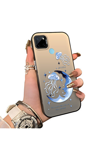 ucuc حافظة مضادة للسقوط من السيليكون المتوافقة مع Realme C21Y/C25Y، نمط سمكة ...