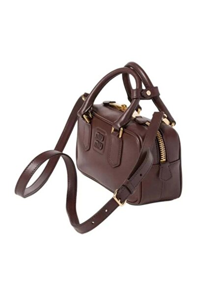 Generic Miu Arcadie Leather Crossbody Hobo Handbag Women Camera With Top Handle